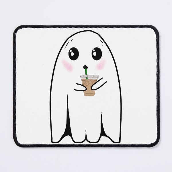 Item preview, ghost drinking iced coffee designed and sold by darianedesigns.