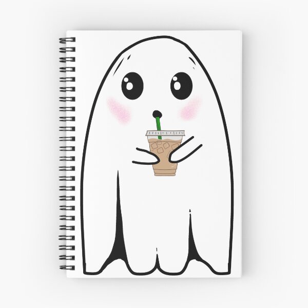 Item preview, ghost drinking iced coffee designed and sold by darianedesigns.