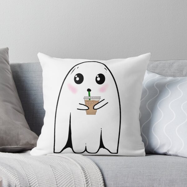 Item preview, ghost drinking iced coffee designed and sold by darianedesigns.