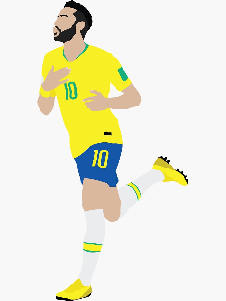 Neymar Jr World Cup Brazil Sticker for Sale by ijdesigns