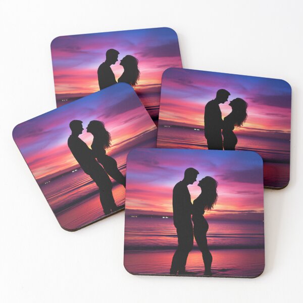 Item preview, Young couple in love hugging on the beach designed and sold by Lamarcy.