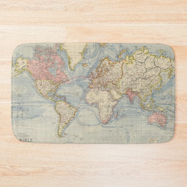 Item preview, Vintage Map of The World (1883) designed and sold by marionkulaa.
