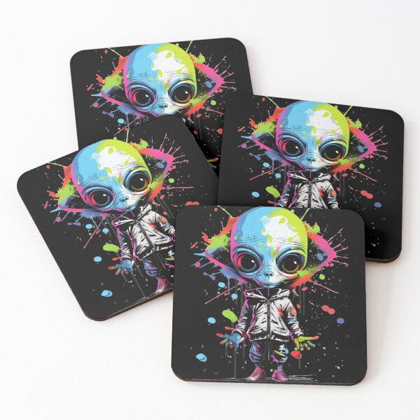 Item preview, Funny Colorfull AlienAliens Ufo Alien designed and sold by ArtFromBeyond.