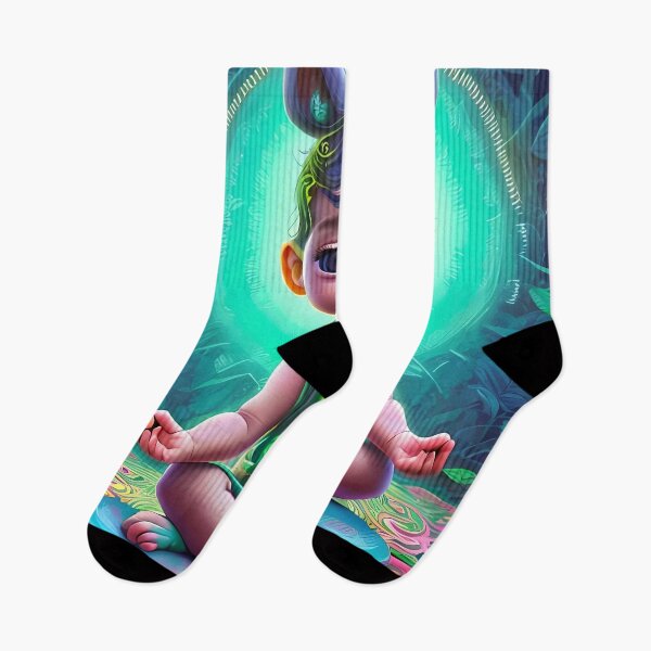 Item preview, meditating DMT babymeditation, ayahuasca, spiritual, psychedelic pattern, gift for kids designed and sold by KreativeSouls.