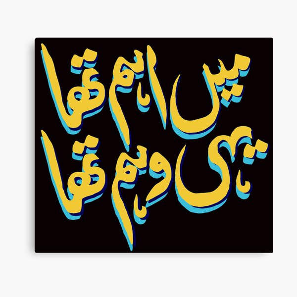 Aperçu de l'œuvre VAHM - ( Delusion ) T-SHIRT URDU SHAIRI GRAPHIQUE créée et vendue par zrofux.