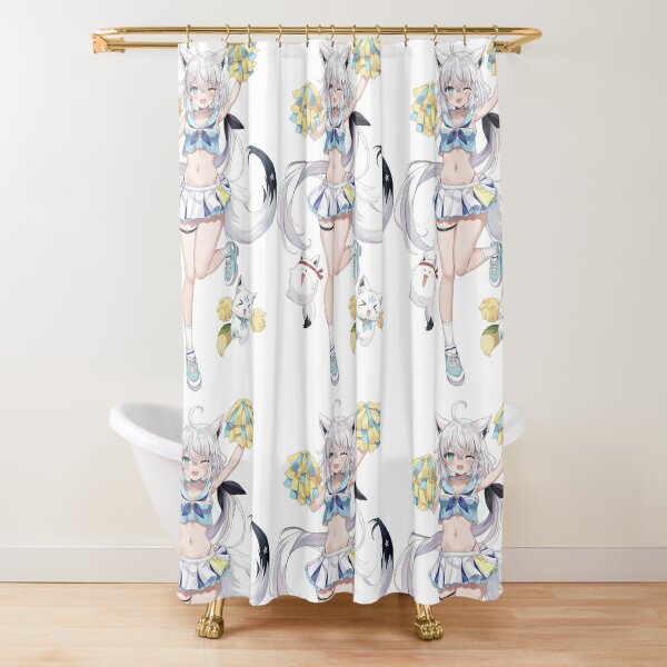 Hololive Shirakami Fubuki Glasses Ramble Shower Curtain for Sale by Comfy- Alligator