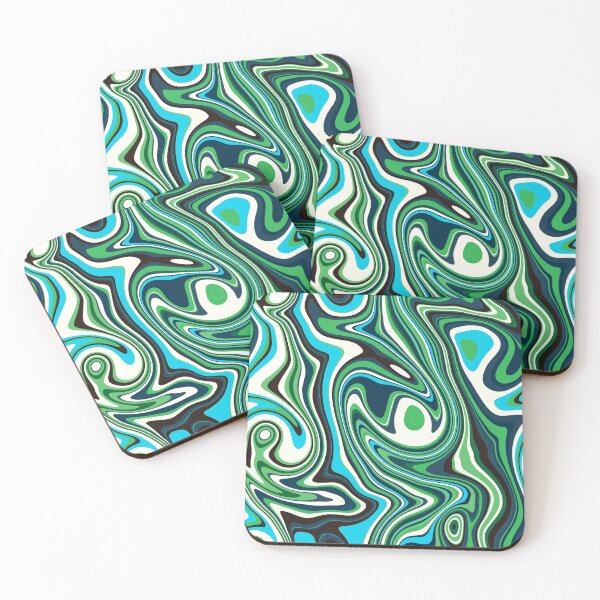 Item preview, Green and blue swirls  designed and sold by FatBirdie.