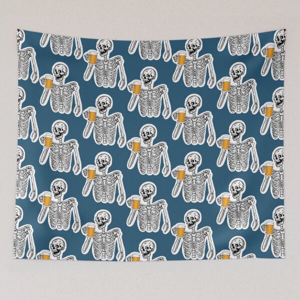 Item preview, Boozy Skeleton designed and sold by ChickenTeell.