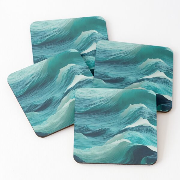 Item preview, Majestic Blue Waves - blue sea waves pattern designed and sold by Omarupattern51.