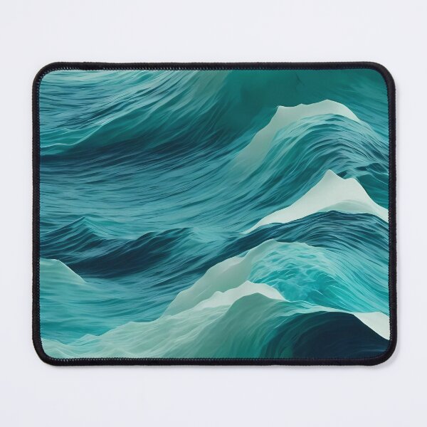 Item preview, Majestic Blue Waves - blue sea waves pattern designed and sold by Omarupattern51.