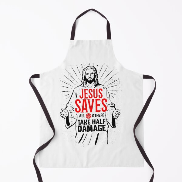 Item preview, Jesus Saves All Others Take Half Damage - (Red) designed and sold by Jopliejolin.