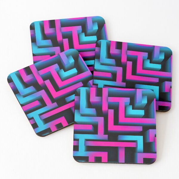 Item preview, Vibrant Neon Maze Pattern designed and sold by Lamarcy.