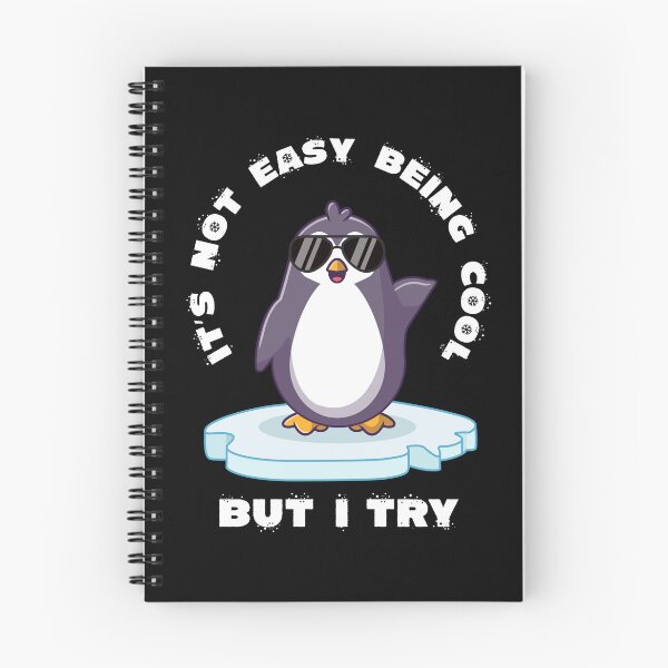Item preview, It's not easy being cool penguin (on dark colors) designed and sold by messy-nessie.