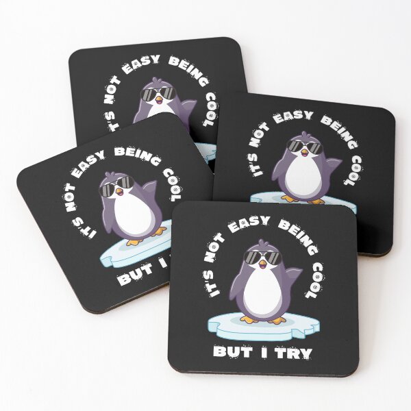 Item preview, It's not easy being cool penguin (on dark colors) designed and sold by messy-nessie.