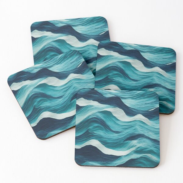 Item preview, Majestic Blue Waves - blue sea waves pattern designed and sold by Omarupattern51.