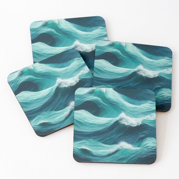 Item preview, Blue and Serene Tide - blue sea waves pattern designed and sold by Omarupattern51.