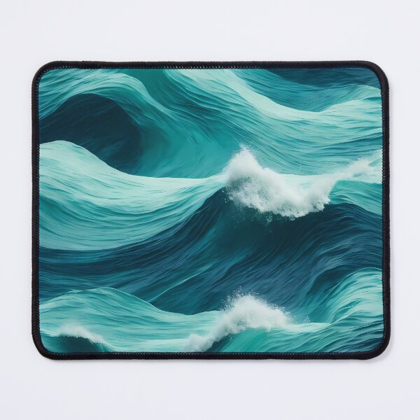 Item preview, Blue and Serene Tide - blue sea waves pattern designed and sold by Omarupattern51.