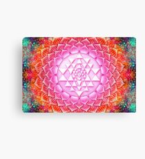 Sri Yantra lotus I Canvas Print
