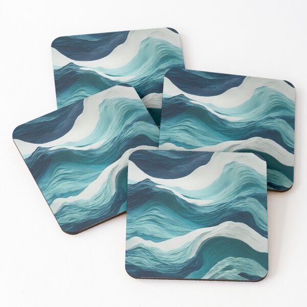Item preview, Ocean Pattern in Blue - blue sea waves pattern designed and sold by Omarupattern51.