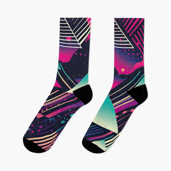Item preview, 80s and 90s Retro Funky Pyramid Synthwave Pattern designed and sold by AeonAcademy.
