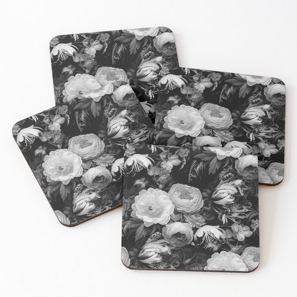 Item preview, Black and white Floral Classic designed and sold by Ilze Lucero.