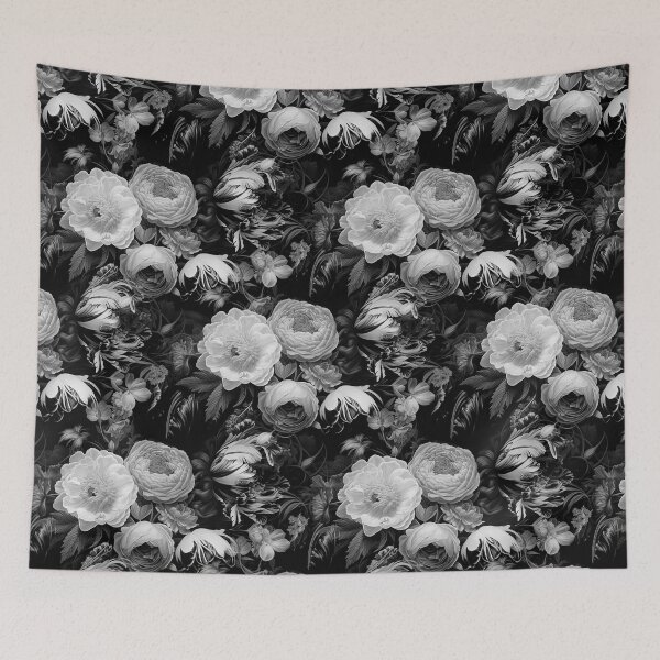 Item preview, Black and white Floral Classic designed and sold by Ilze Lucero.