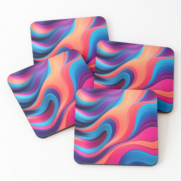 Item preview, wavy fusion of techno colors - techno wavy pattern designed and sold by Omarupattern51.