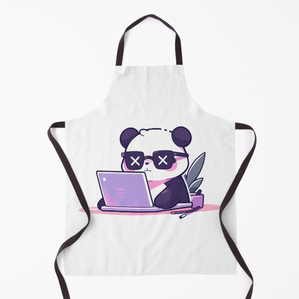 Item preview, Panda With X Eyes Working On Laptop designed and sold by SweetClicks123.