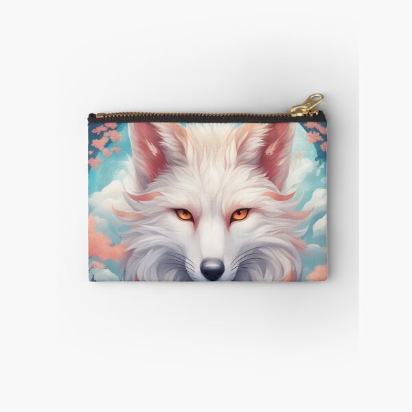 Item preview, Japanese folklore fox kitsune forest cherry blossom tree fantasy art designed and sold by Meena-tta.
