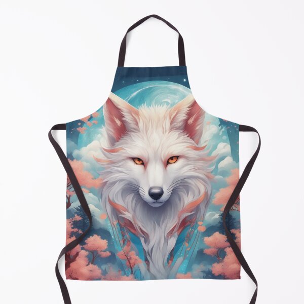 Item preview, Japanese folklore fox kitsune forest cherry blossom tree fantasy art designed and sold by Meena-tta.
