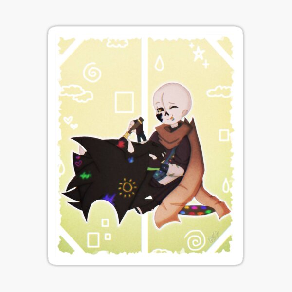 Ink sans, emotions are useless (color) Sticker for Sale by Nova-R