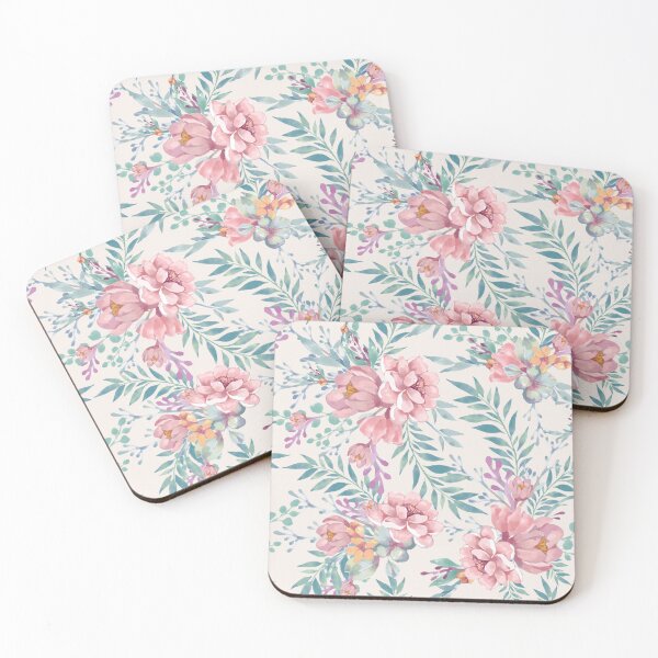 Item preview, Pastel colorful bright florals designed and sold by shamiss.