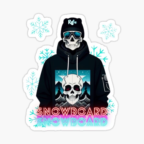 Skull Snowboard Stickers for Sale