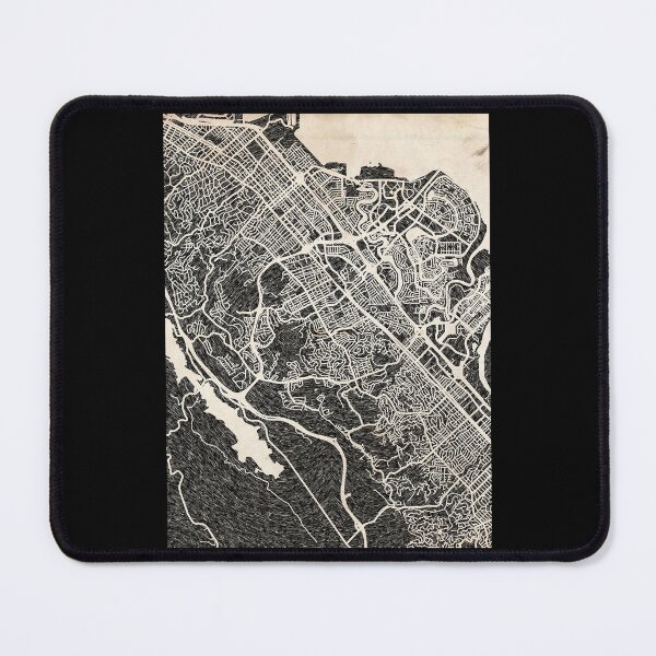Item preview, San Mateo map California Ink lines Graphic designed and sold by SalvadorMilagro.
