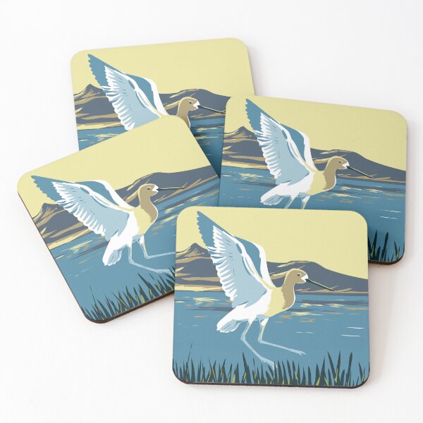 Item preview, American Avocet in the Great Salt Lake Utah USA WPA Art Poster  designed and sold by patrimonio.