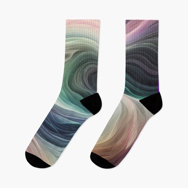 Item preview, Aurora borealis - wavy pattern style in pastel colors designed and sold by Omarupattern51.