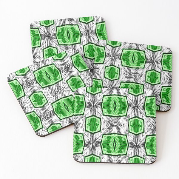 Item preview, Oriental arabian geometric ornament in green color designed and sold by fuzzyfox.