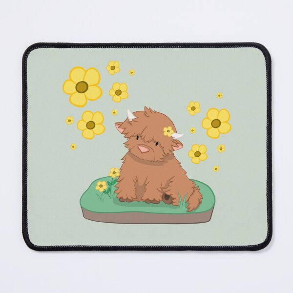 Item preview, Baby Highland Cow Extra Flowers   designed and sold by TeaLightGardens.