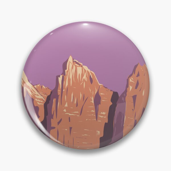 Item preview, The Three Patriarchs in Zion National Park Utah USA WPA Art Poster  designed and sold by patrimonio.