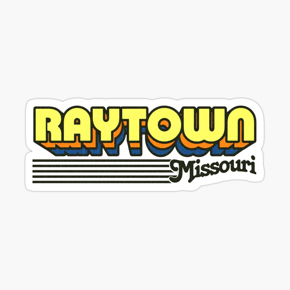 Raytown, Missouri | Retro Stripes Sticker