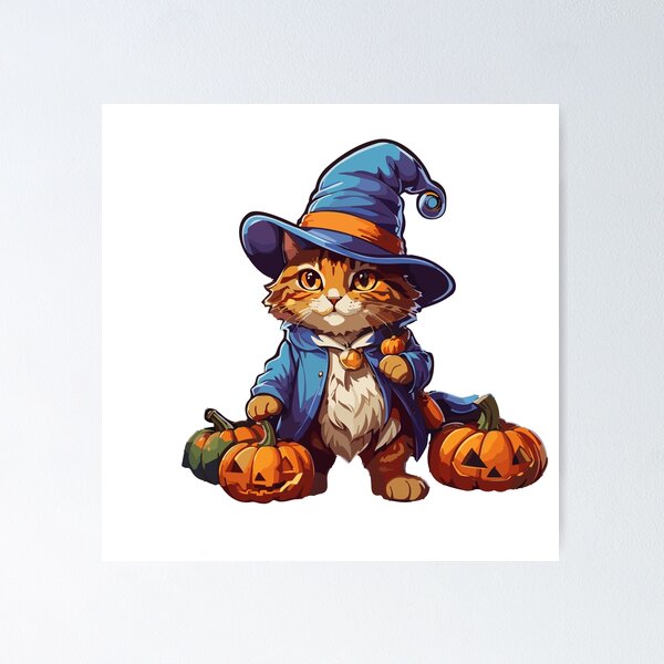 Item preview, Happy Halloween Cat designed and sold by deviatepolo.