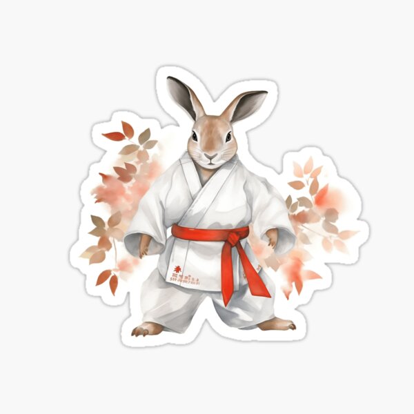 Karate Rabbit Sticker
