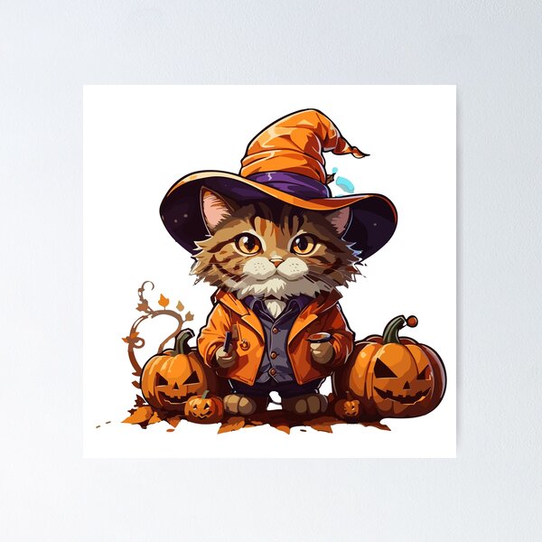 Item preview, Happy Halloween Cat designed and sold by deviatepolo.
