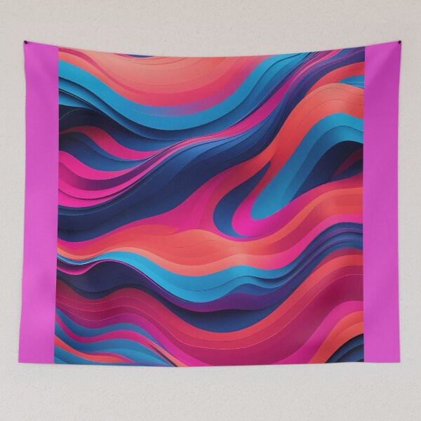Item preview, Colorful Techno Wave-techno wavy pattern designed and sold by Omarupattern51.