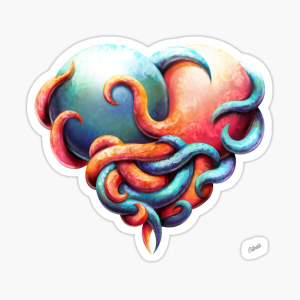Big hugtopus Sticker