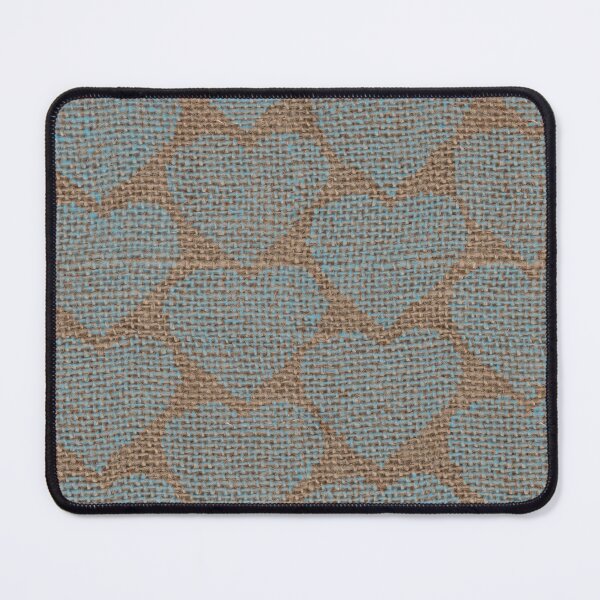 Item preview, Blue Hearts on Hessian designed and sold by Jaana Day.