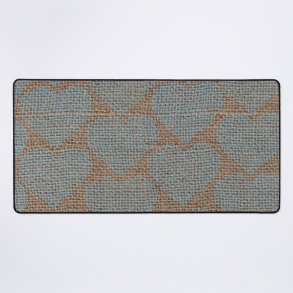 Item preview, Blue Hearts on Hessian designed and sold by Jaana Day.