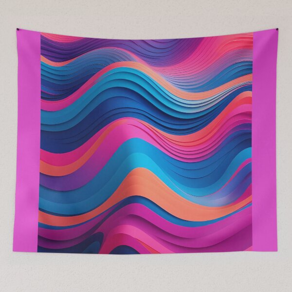 Item preview, Psychedelic Waves - techno wavy pattern designed and sold by Omarupattern51.