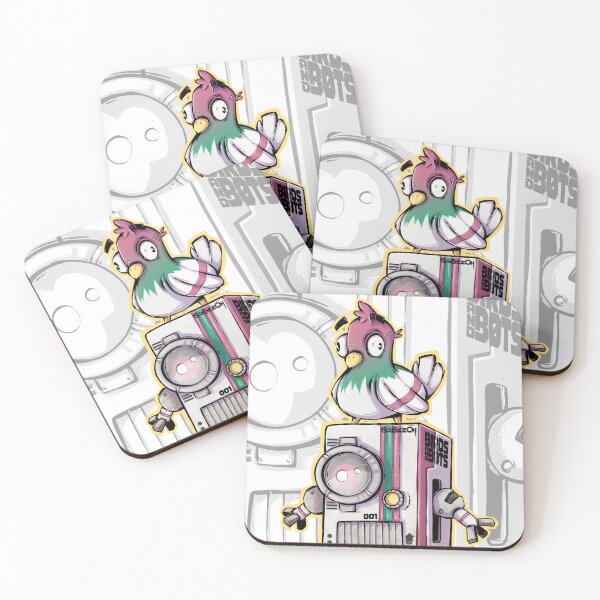 Item preview, Birds And Bots 001: Cute Pigeon-Robot Duo designed and sold by SrGeeOh.
