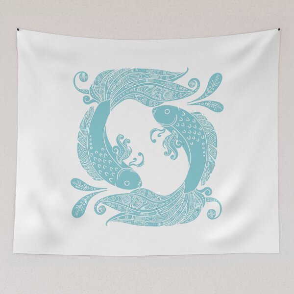 Item preview, Light Blue Zodiac Pisces designed and sold by Anja Steiner.